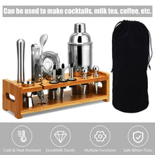 Load image into Gallery viewer, Cocktail Shaker with Bamboo Stand