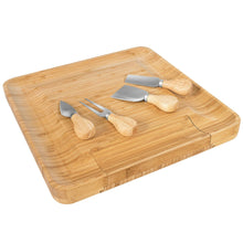 Load image into Gallery viewer, Bamboo Cheese Board &amp; Knife Set
