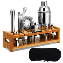Load image into Gallery viewer, Cocktail Shaker with Bamboo Stand
