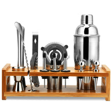 Load image into Gallery viewer, Cocktail Shaker with Bamboo Stand
