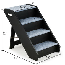 Load image into Gallery viewer, Wooden Ramp Carpeted Pet Stairs
